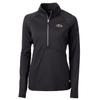 Cutter & Buck Women's Black Baltimore Ravens Adapt Eco Knit Half-Zip Pullover Jacket view 1