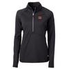 Cutter & Buck Women's Black Cincinnati Bengals Adapt Eco Knit Half-Zip Pullover Jacket view 1