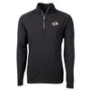 Cutter & Buck Men's Black Los Angeles Rams Adapt Eco Knit Quarter-Zip Pullover Jacket view 1