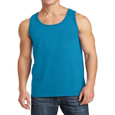 JustBlanks Mens Tank Tops Sleeveless Shirts for Men Workout Shirts for Men Tank T-Shirt Gym Sleeveless T-Shirt - Neon Blue - XL