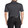 JustBlanks Men's Short Sleeves Performance Fine Jacquard Polo Shirt 4.1-Ounce, 100% Polyester 3-Button Placket Polo Shirt for Men - Grey Smoke - Small view 2