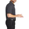 JustBlanks Men's Short Sleeves Performance Fine Jacquard Polo Shirt 4.1-Ounce, 100% Polyester 3-Button Placket Polo Shirt for Men - Grey Smoke - Small view 3