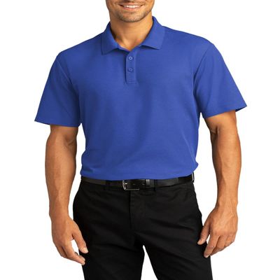 JustBlanks Men's Short Sleeves Polo Shirt Classic Fit Advantage Performance Jersey Athletic Polo Shirt for Men - True Royal - Medium