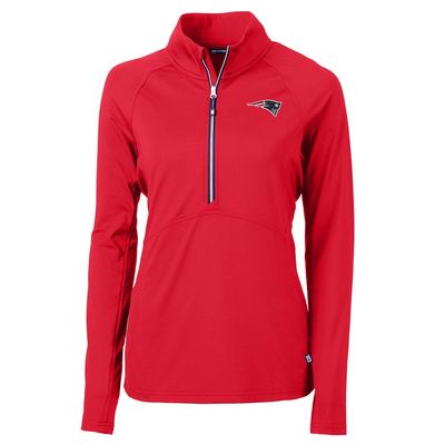 Cutter & Buck Women's Red New England Patriots Adapt Eco Knit Half-Zip Pullover Jacket