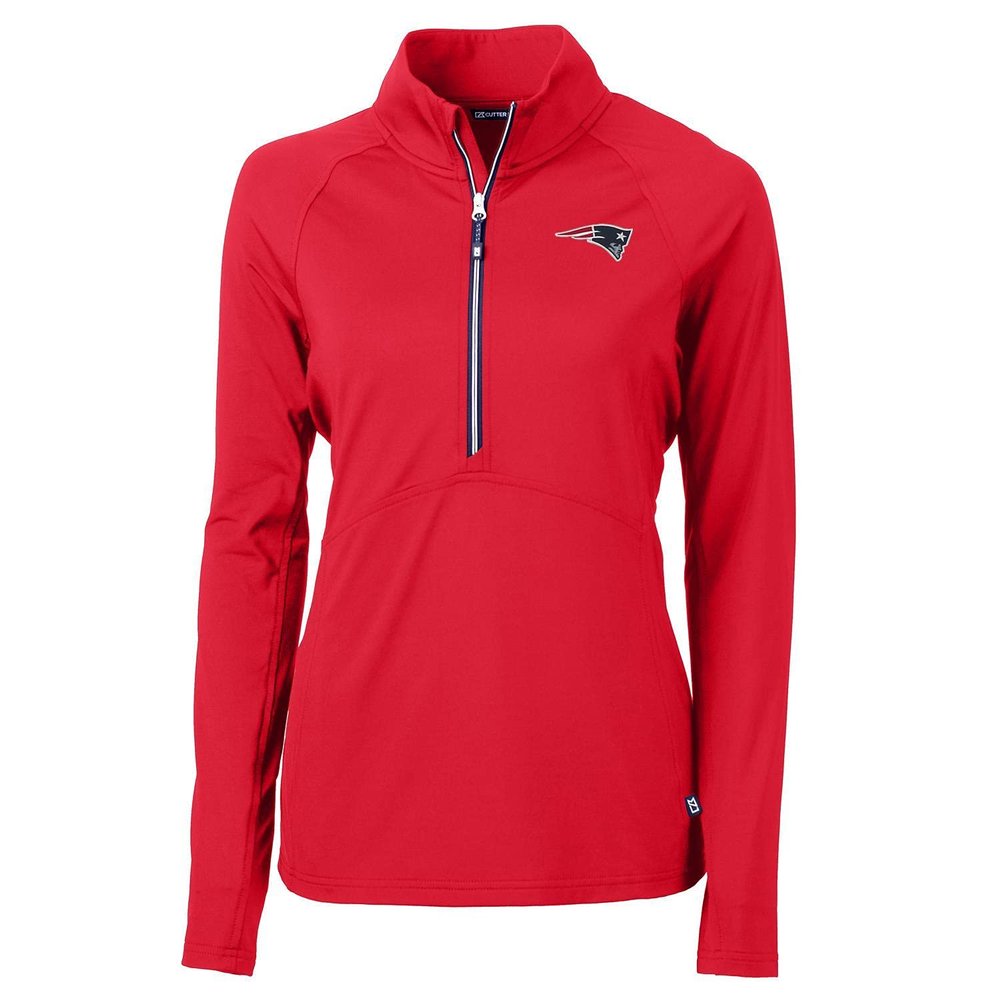 Cutter & Buck Women's Red New England Patriots Adapt Eco Knit Half-Zip Pullover Jacket