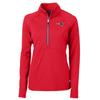 Cutter & Buck Women's Red New England Patriots Adapt Eco Knit Half-Zip Pullover Jacket view 1