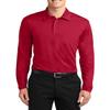 JustBlanks Men's Silk Touch Performance Long Sleeve Polo Shirt 4-Ounce, 100% Polyester 3-Button Placket Polo Shirt for Men - Red - XX-Large view 1