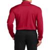 JustBlanks Men's Silk Touch Performance Long Sleeve Polo Shirt 4-Ounce, 100% Polyester 3-Button Placket Polo Shirt for Men - Red - XX-Large view 2