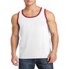 JustBlanks Mens Tank Tops Sleeveless Shirts for Men Workout Shirts for Men Tank T-Shirt Gym Sleeveless T-Shirt - White/Red - S view 1