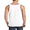 JustBlanks Mens Tank Tops Sleeveless Shirts for Men Workout Shirts for Men Tank T-Shirt Gym Sleeveless T-Shirt - White/Red - S view 2