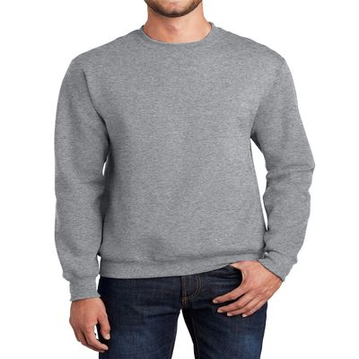 JustBlanks Mens Long Sleeve Sweatshirt Fleece Performance Crewneck Sweatshirts for Men - Athletic Heather - M