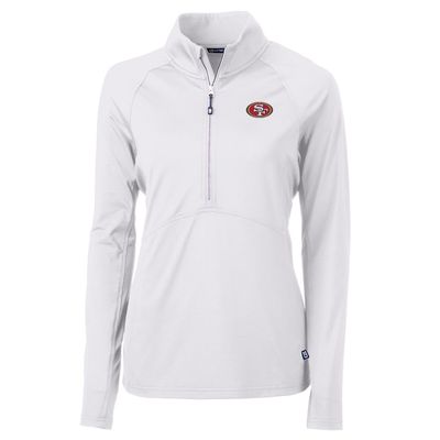 Cutter & Buck Women's White San Francisco 49ers Adapt Eco Knit Half-Zip Pullover Jacket