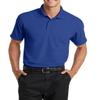 JustBlanks Men's Short Sleeves Dry Zone Grid Polo Shirt 100% Polyester 3-Button Placket Flat Knit Collar Polo Shirt for Men - True Royal - Small view 1