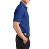 JustBlanks Men's Short Sleeves Dry Zone Grid Polo Shirt 100% Polyester 3-Button Placket Flat Knit Collar Polo Shirt for Men - True Royal - Small view 2