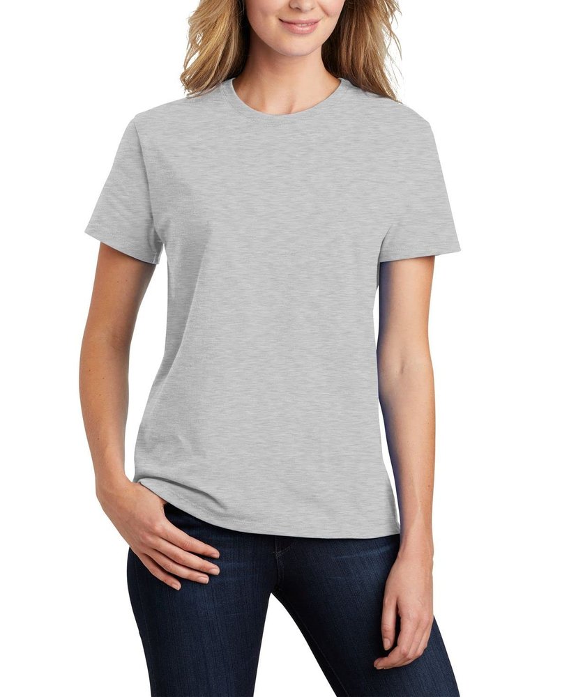 JustBlanks Women Short Sleeve Crew Neck Tee Shirt Regular Fit Tees for Womens - Ash - 3XL