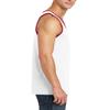 JustBlanks Mens Tank Tops Sleeveless Shirts for Men Workout Shirts for Men Tank T-Shirt Gym Sleeveless T-Shirt - White/Red - M view 3