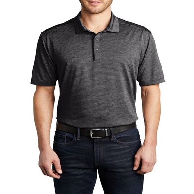 JustBlanks Short Sleeves Polo Shirt for Men's Regular-fit Performance Lightweight Athletic Golf Polo Shirt for Men - Deep Black - X-Large