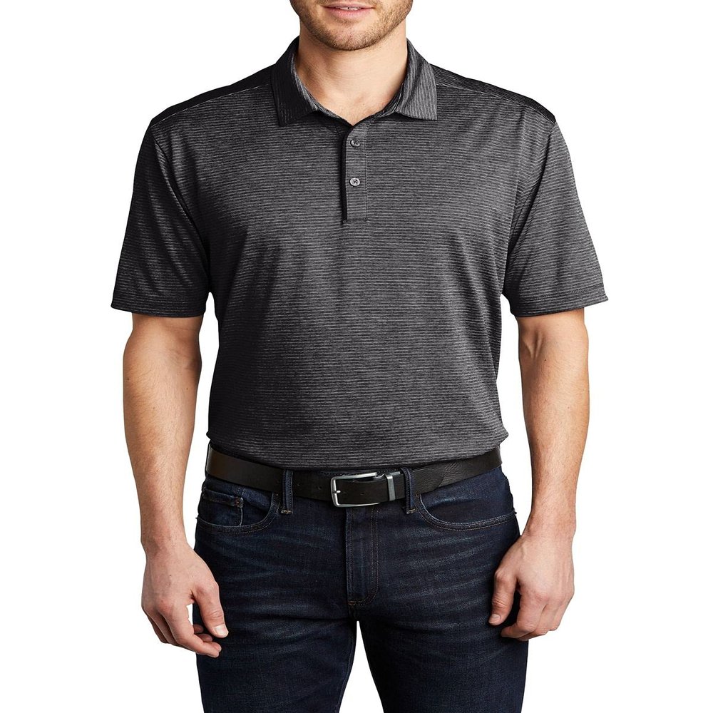 JustBlanks Short Sleeves Polo Shirt for Men's Regular-fit Performance Lightweight Athletic Golf Polo Shirt for Men - Deep Black - X-Large