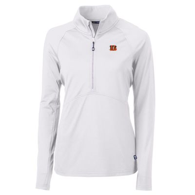 Cutter & Buck Women's White Cincinnati Bengals Adapt Eco Knit Half-Zip Pullover Jacket