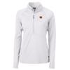 Cutter & Buck Women's White Cincinnati Bengals Adapt Eco Knit Half-Zip Pullover Jacket view 1