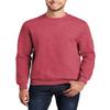 JustBlanks Cozy Fleece Sweatshirts for Men - Soft Plain Crewneck Pullover, Warm Crew Neck Mens Sweatshirt - Heather Red - XL view 1