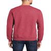 JustBlanks Cozy Fleece Sweatshirts for Men - Soft Plain Crewneck Pullover, Warm Crew Neck Mens Sweatshirt - Heather Red - XL view 2