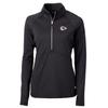 Cutter & Buck Women's Black Kansas City Chiefs Adapt Eco Knit Half-Zip Pullover Jacket view 1