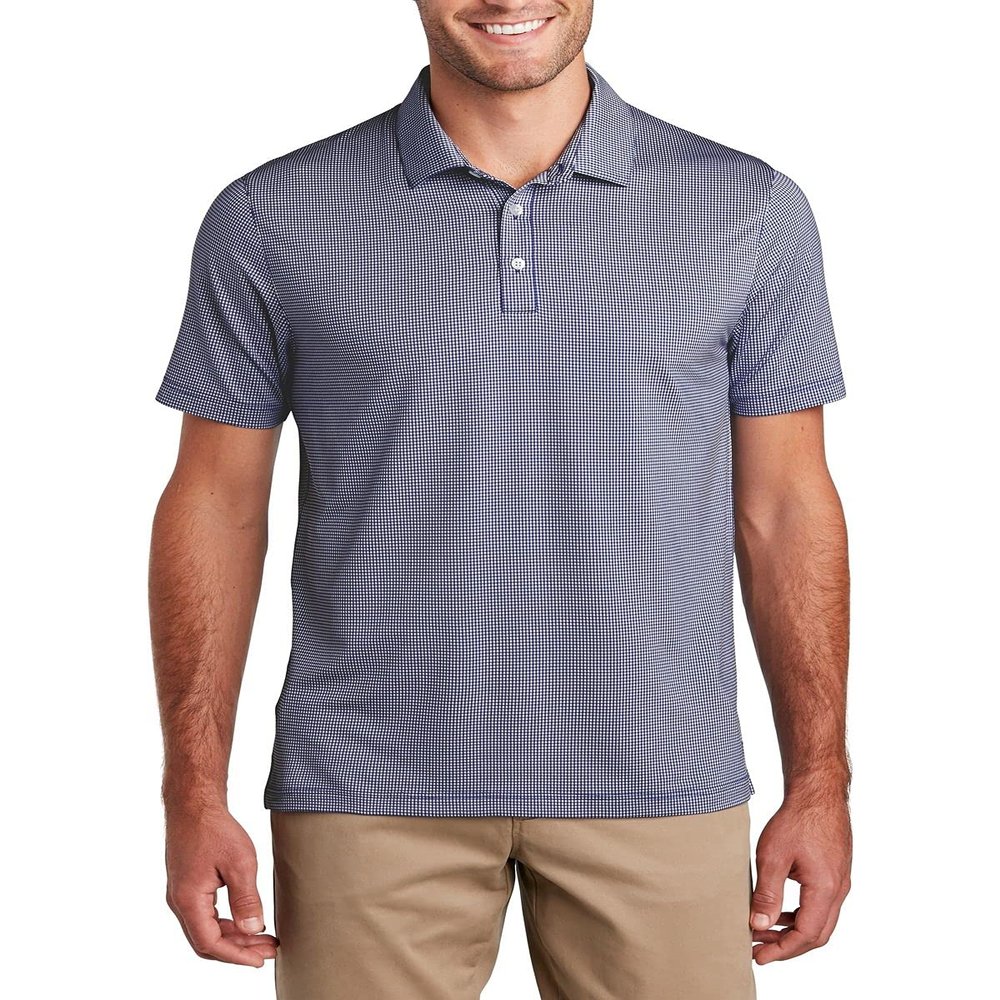 JustBlanks Short Sleeves Polo Shirt for Men's Regular-fit Sportwear Athletic Golf Polo Shirt for Men - True Navy/White - X-Small