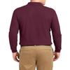 JustBlanks Men's Long Sleeve Silk Touch Polo Shirt 5-Ounce, Poly-Cotton 3-Button Placket Metal Buttons Polo Shirt for Men - Burgundy - XX-Large view 2