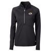 Cutter & Buck Women's Black Los Angeles Rams Adapt Eco Knit Half-Zip Pullover Jacket view 1