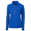 Cutter & Buck Women's Royal Buffalo Bills Adapt Eco Knit Half-Zip Pullover Jacket view 1
