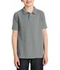 JustBlanks Boy Short Sleeve Youth Polo Performance Shirt Silk Touch Youth Polo Shirts for Boys Y500 - Cool Grey - X-Large view 1