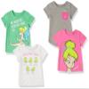 Amazon Essentials Disney | Marvel | Star Wars | Frozen | Princess Toddler Girls' Short-Sleeve T-Shirts, Pack of 4, Tinker Bell Moods, 2T view 1