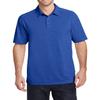 JustBlanks Men's Short Sleeves Digi Heather Performance Polo Shirt 100% Polyester Jersey Self-Fabric Collar Polo Shirt for Men - True Royal - Medium view 1