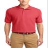 JustBlanks Men's Short Sleeves Silk Touch Polo Shirt 5-Ounce, Cotton-Poly Flat Knit Collar-Cuffs Polo Shirt for Men - Hibiscus - Small view 1