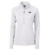 Cutter & Buck Women's White Baltimore Ravens Adapt Eco Knit Half-Zip Pullover Jacket view 1