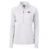Cutter & Buck Women's White Denver Broncos Adapt Eco Knit Half-Zip Pullover Jacket view 1