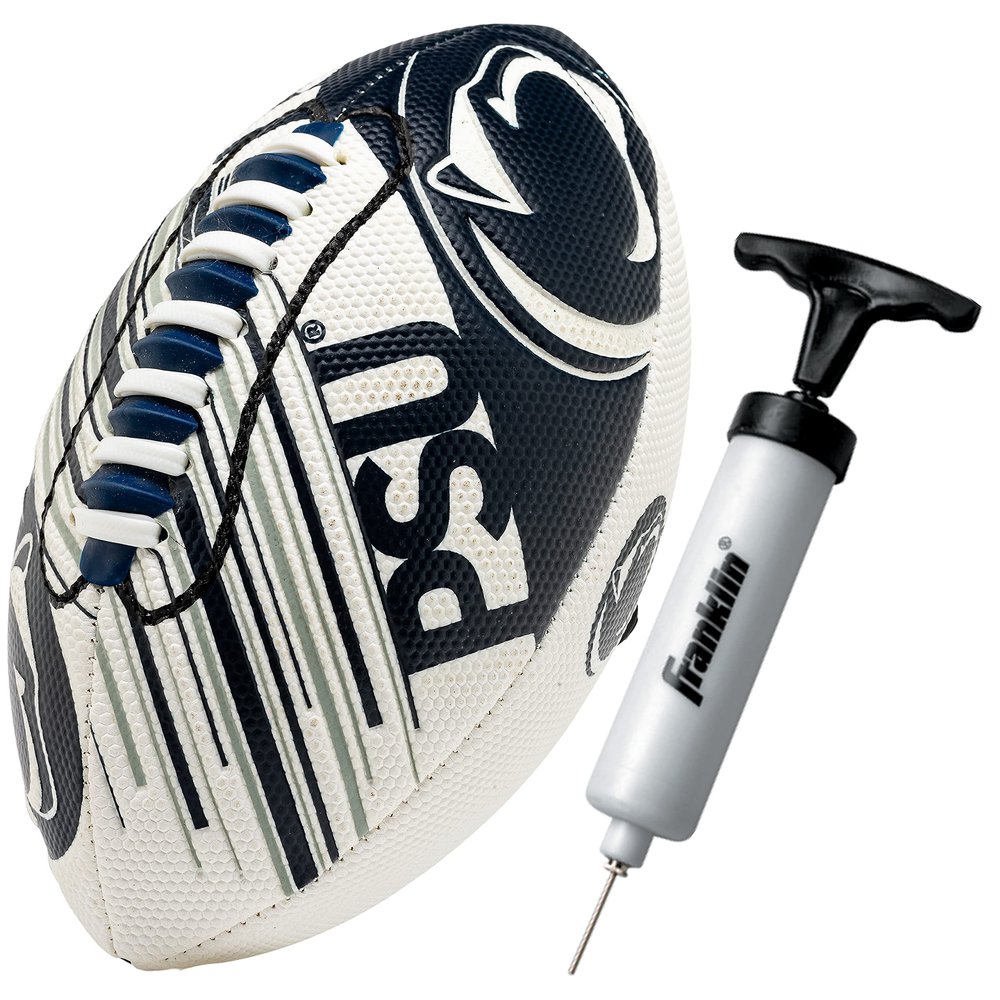 Franklin Sports Penn State Foam Football - Youth Mini Football for Kids - 8.5" Junior Soft Foam Ball - SPACELACE Easy Grip Cover - Perfect Toy for Kids