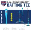 Franklin Sports Grow with Me Kids Teeball + Softball Batting Tee - Adjustable Youth Hitting Tee - Perfect for Teeball and Softball Training Blue/Grey view 2