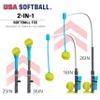 Franklin Sports Grow with Me Kids Teeball + Softball Batting Tee - Adjustable Youth Hitting Tee - Perfect for Teeball and Softball Training Blue/Grey view 4