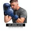 Hayabusa S4 Leather Boxing Gloves for Women & Men - Blue, 14oz view 2