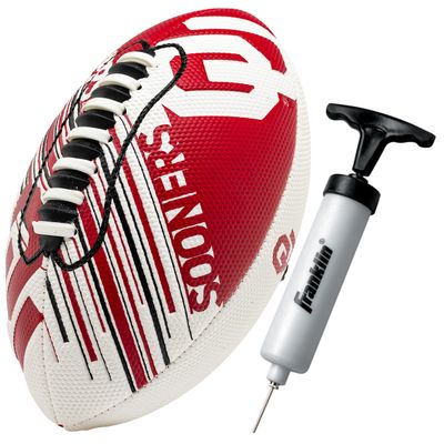 Franklin Sports Oklahoma Sooners Foam Football - Youth Mini Football for Kids - 8.5" Junior Soft Foam Ball - SPACELACE Easy Grip Cover - Perfect Toy for Kids