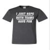 Go All Out XX-Large Heather Black Adult I Just Hope Both Teams Have Fun Funny T-Shirt view 1