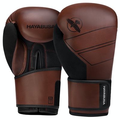 Hayabusa S4 Leather Boxing Gloves for Women & Men - Brown, 12oz