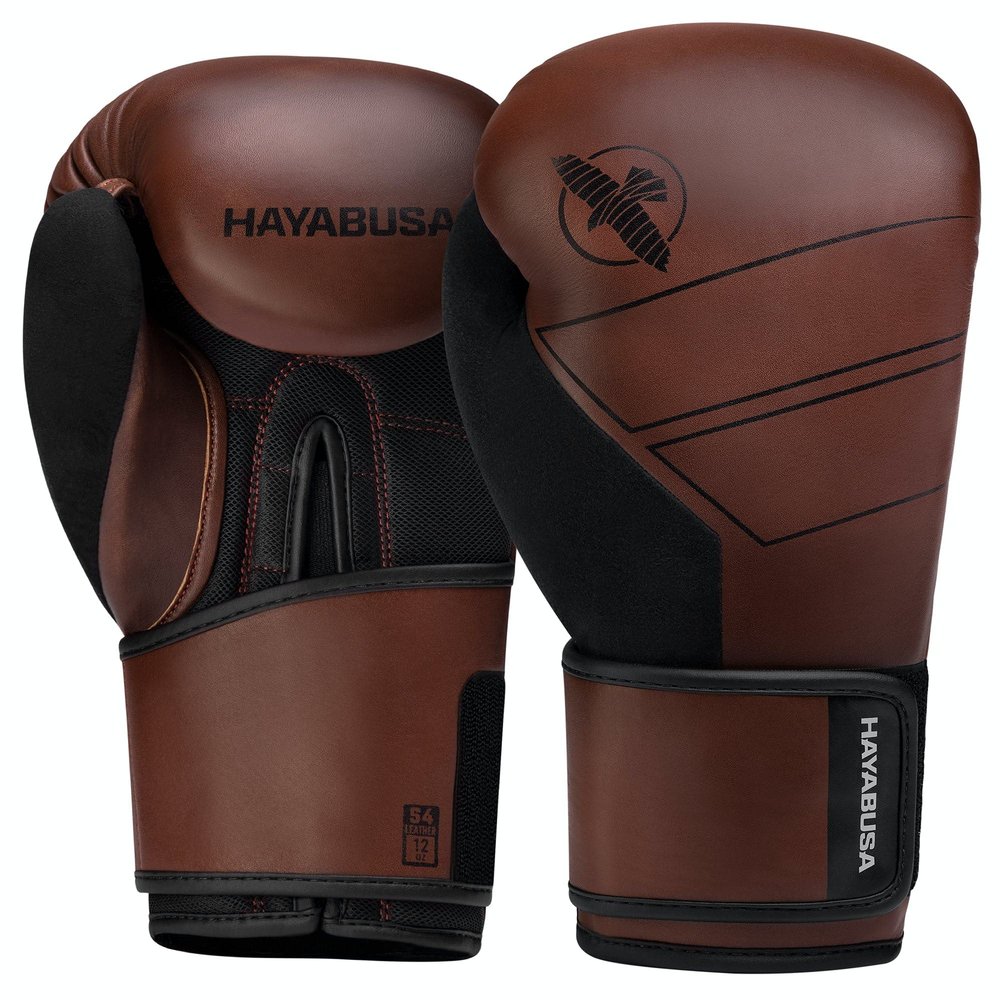 Hayabusa S4 Leather Boxing Gloves for Women & Men - Brown, 12oz