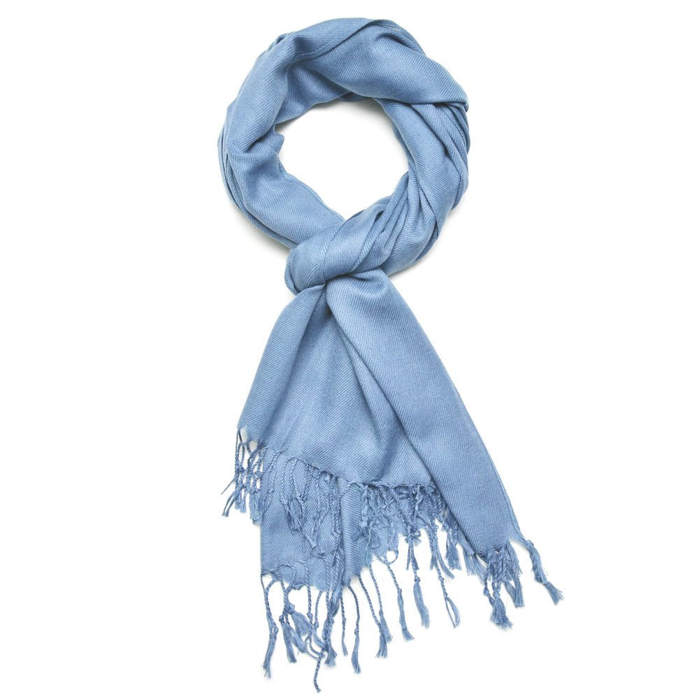 Gelante Plain Soft Pashmina Shawl Wrap Scarf Solid Colors. 615-Sky Blue