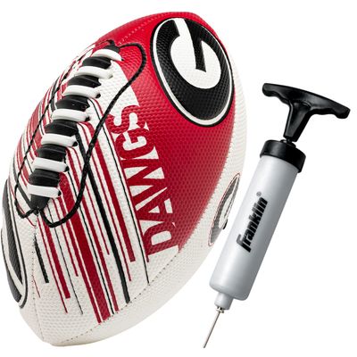 Franklin Sports Georgia Bulldogs Foam Football - Youth Mini Football for Kids - 8.5" Junior Soft Foam Ball - SPACELACE Easy Grip Cover - Perfect Toy for Kids