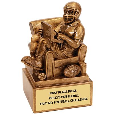 DINN BROS Fantasy Football Armchair Fan Trophy - 6 inch League Winner Award