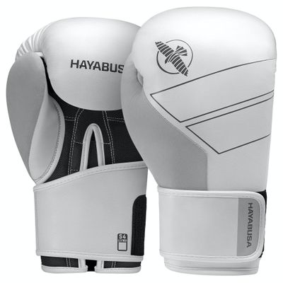 Hayabusa S4 Leather Boxing Gloves for Women & Men - White, 16oz