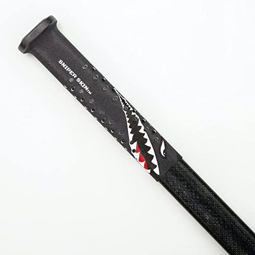 SNIPER SKIN ICT Hockey Grip, Fits Adult and Kids Sticks, Easy Install, Durable, Better Than Hockey Tape, Ideal Team Swag, Tacked Feel - Black Tiger Shark